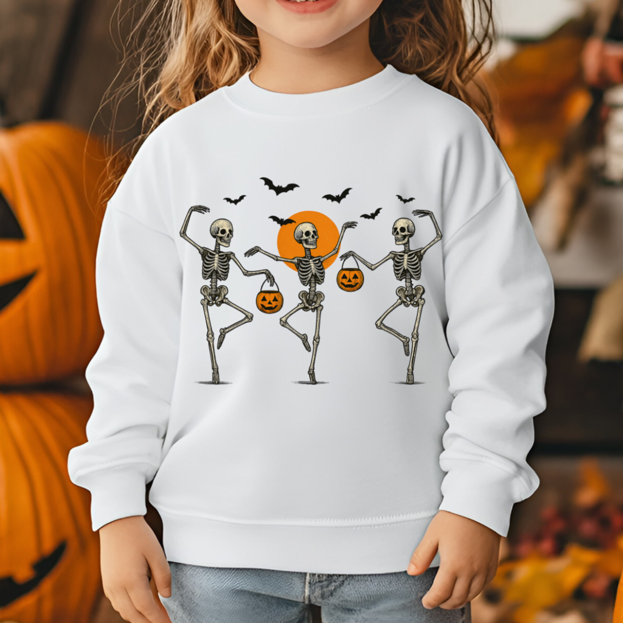 Halloween Dancing Skeleton Pumpkins