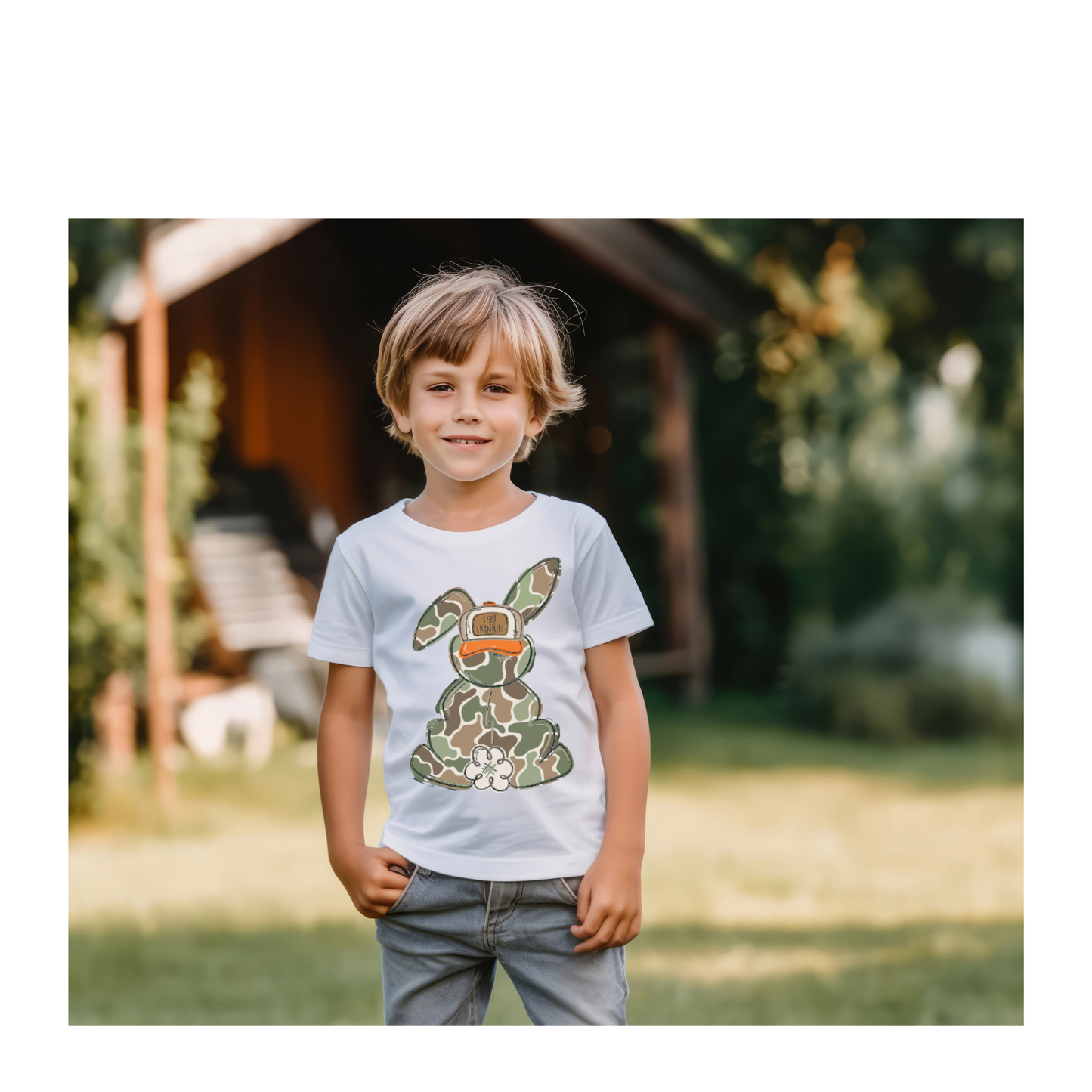 Egg Hunter Camo Easter Bunny Shirt