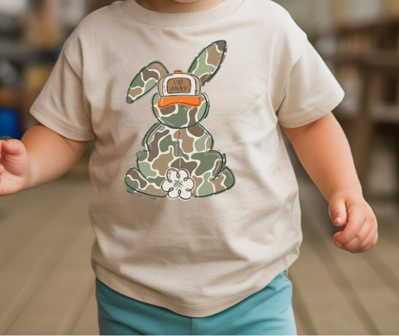 Egg Hunter Camo Easter Bunny Shirt