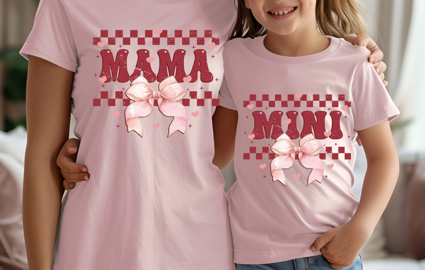 MAMA AND MINI VALENTINE BOW