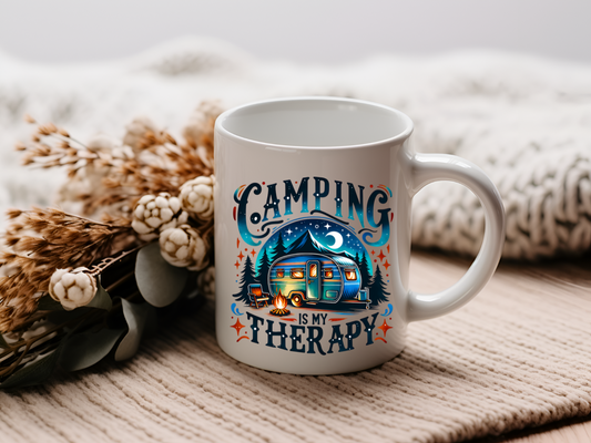 Camping Is My Therapy Coffee and Tea Mug