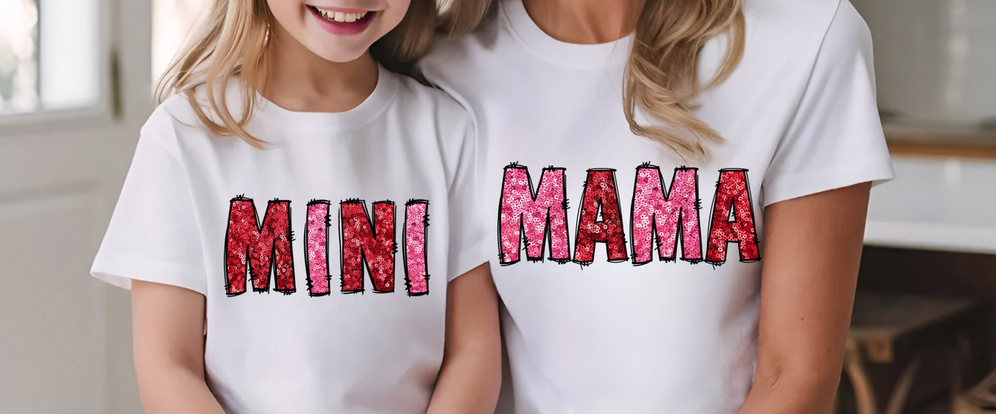 Pink And Red Mama And Mini