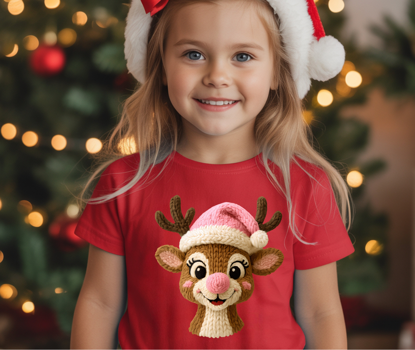 Crochet Style Christmas Reindeer