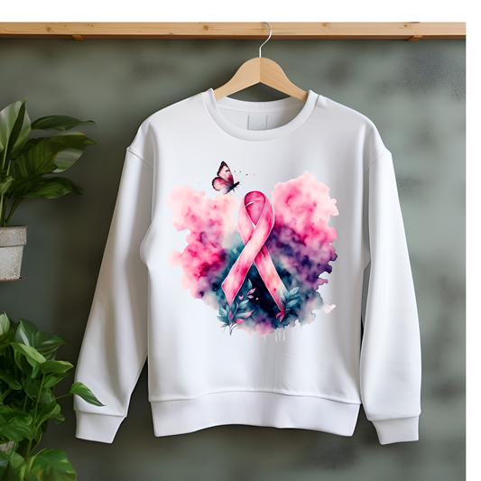 Butterfly Cancer Awareness Ribbon