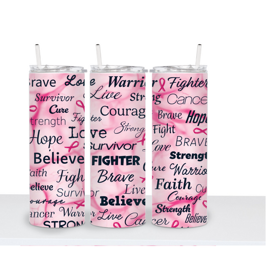 Breast Cancer Awareness 20oz Stainless Steel Tumbler