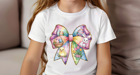 Kids Coquette Easter Bow Shirt