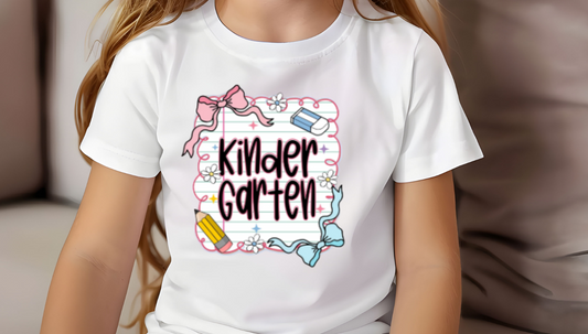 Kindergarten Notebook Shirt With Bow