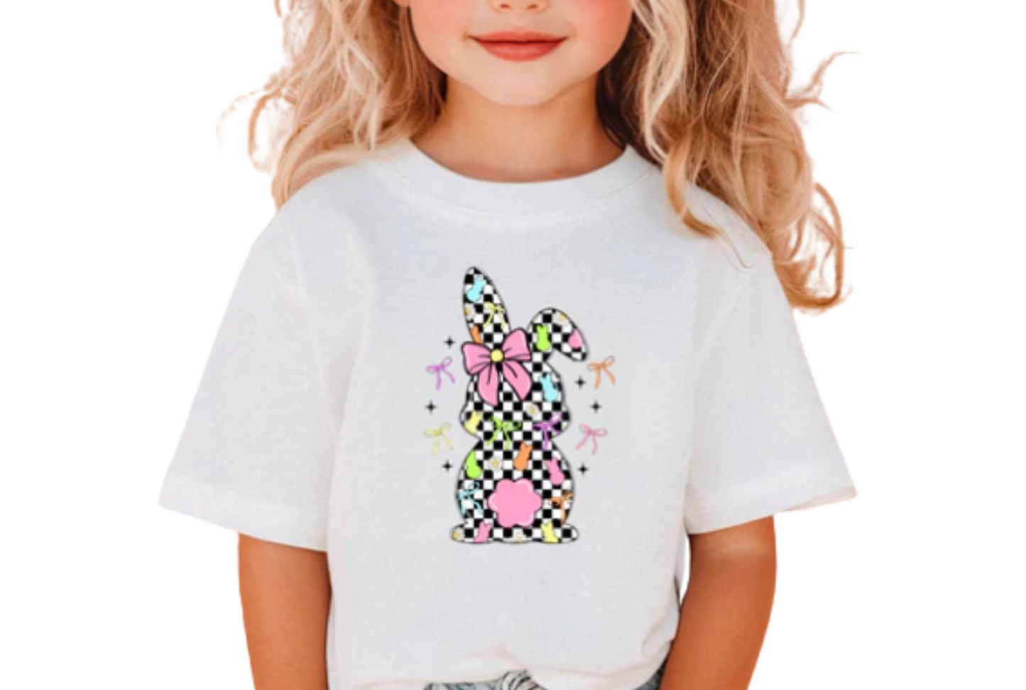 Checkered Coquette Easter Bunny