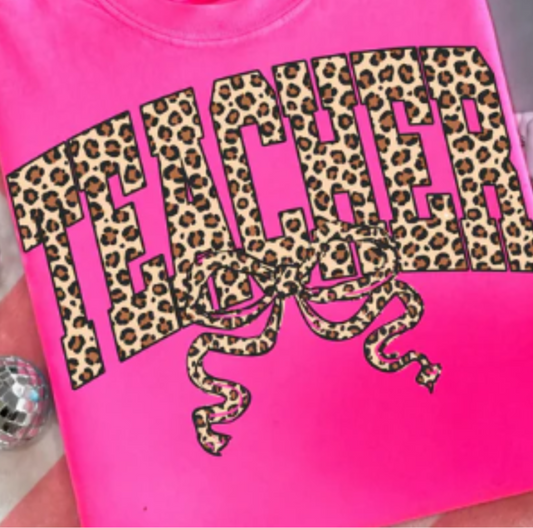 Leopard Teacher Tee