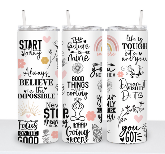 Inspirational 20oz Stainless Steel Tumbler