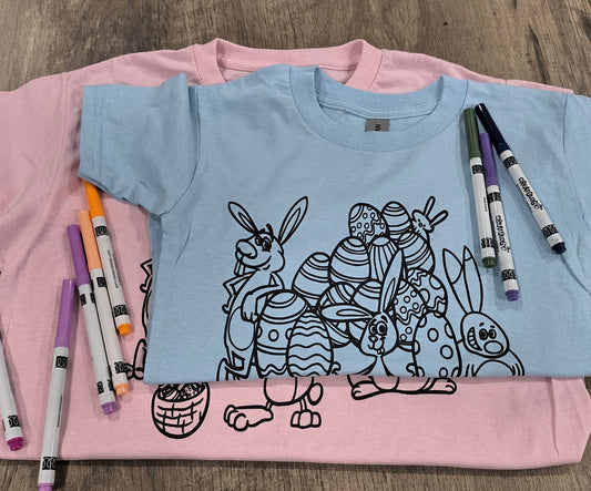 Kid's Coloring Easter T-Shirt