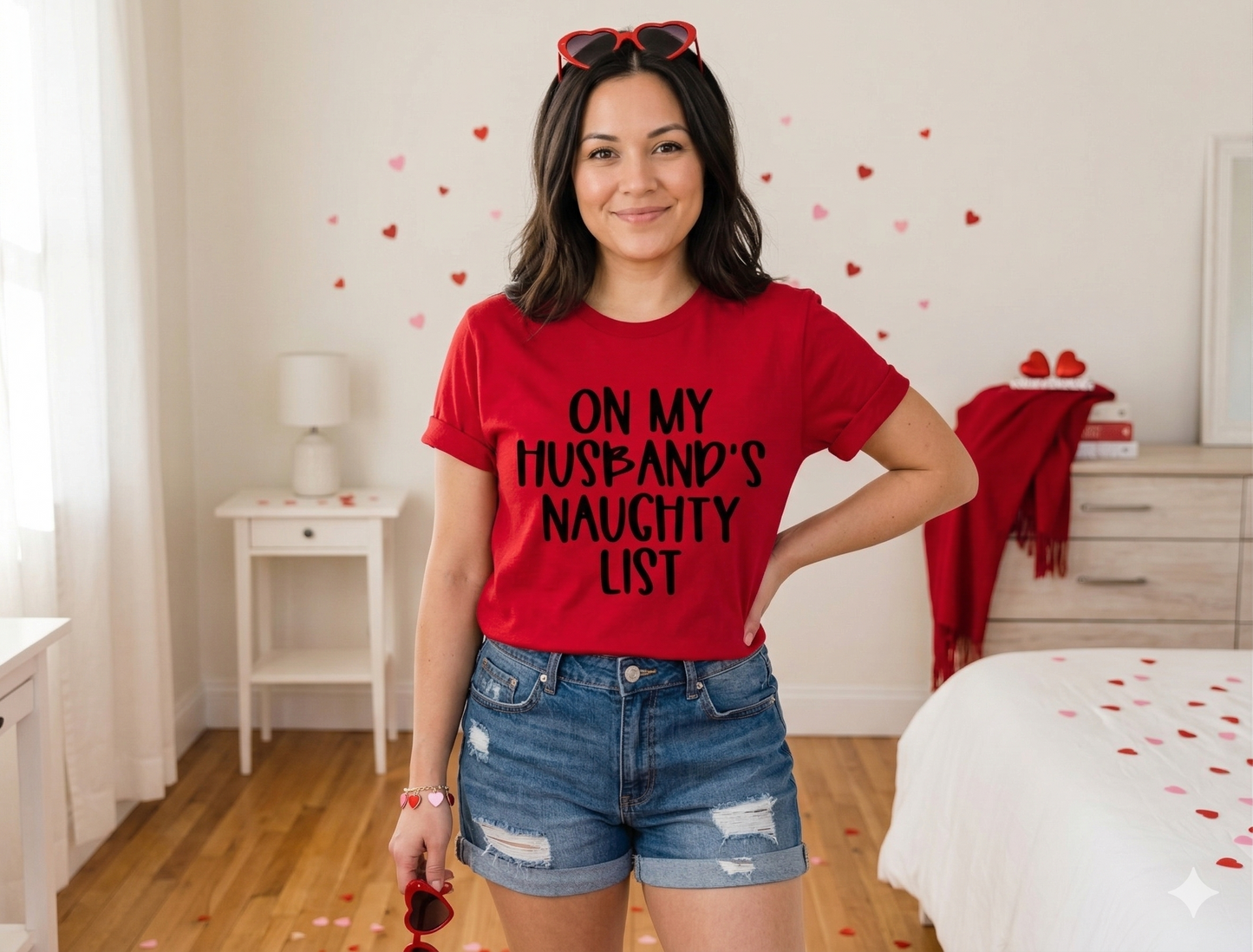 On My Husband's Naughty List Shirt