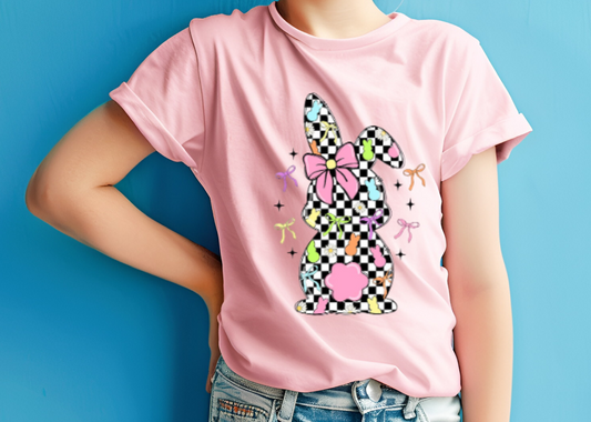 Checkered Coquette Easter Bunny