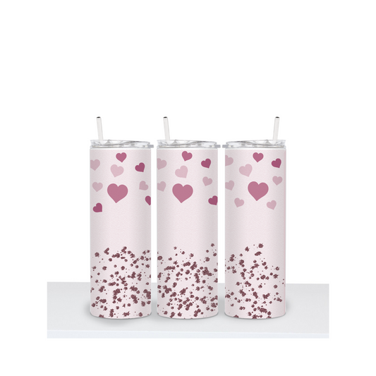 Valentine Hearts Skinny Tumbler